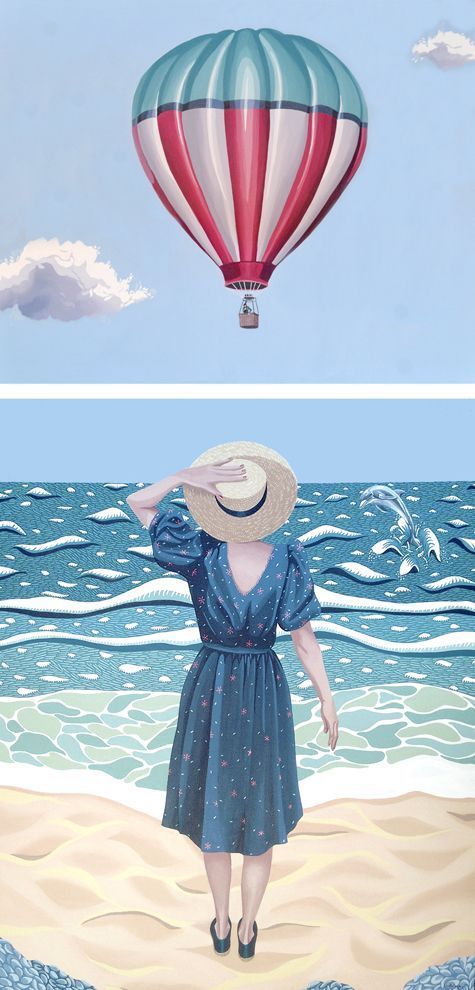 Pleamar - Acrílico sobre lienzo - 65 x 81 + 100 x 81 cm. - 2017