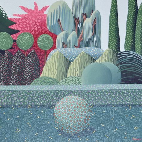 Parque (Parte 1) - Acrílico sobre lienzo - 30 x 30 cm. - 2017